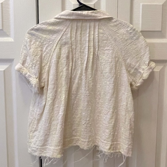 We the Free (Free People) Away at Sea Striped Frayed Hem Shirt - Picture 6 of 6